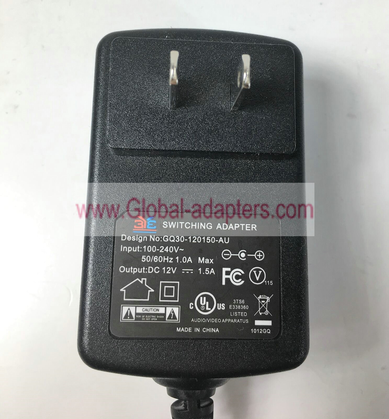 Brand New 3YE GQ30-120150-AU Switching Power Supply DC 12V 1.5A AC Adapter